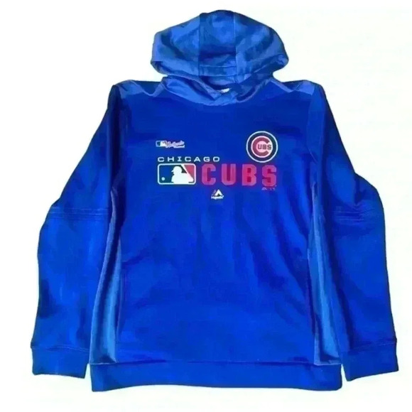 Majestic Other - Official MLB Chicago Cubs Youth Boys Pullover‎ Hoodie Size Large 14/16 Like new